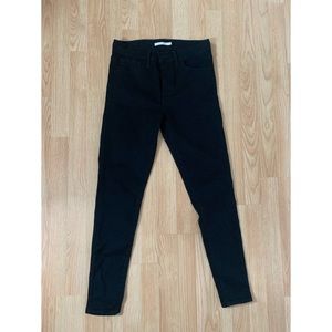 Black Levi 720 Super High Rise Skinny Jeans